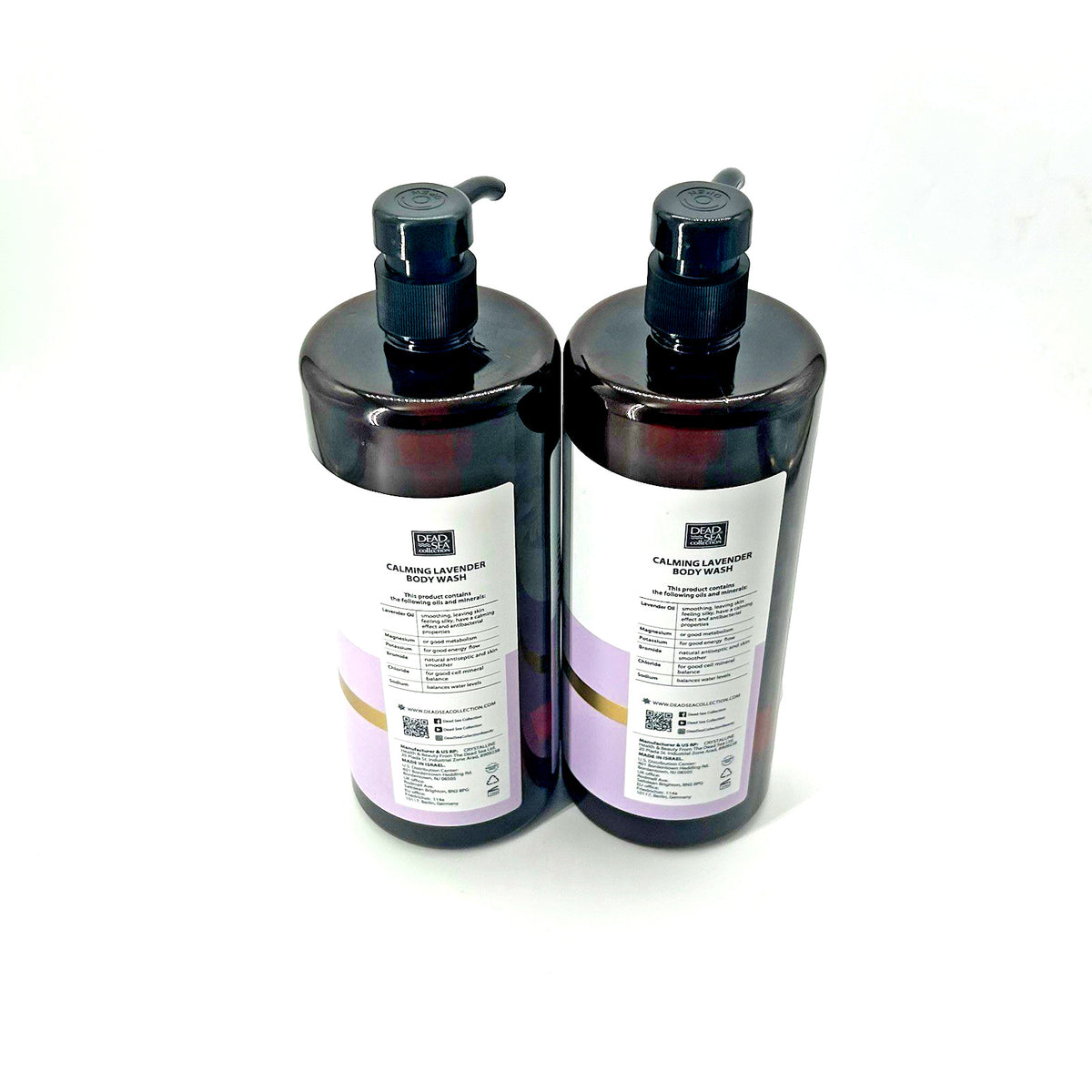 Lavender Dead Sea Mineral Body Wash 2-Pack – Hydrating Natural Skin Care
