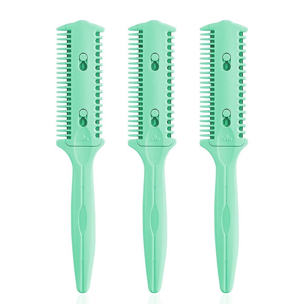 Haircut Razor Comb Set - Double-Ended Styling & Thinning Comb, 3 Pack