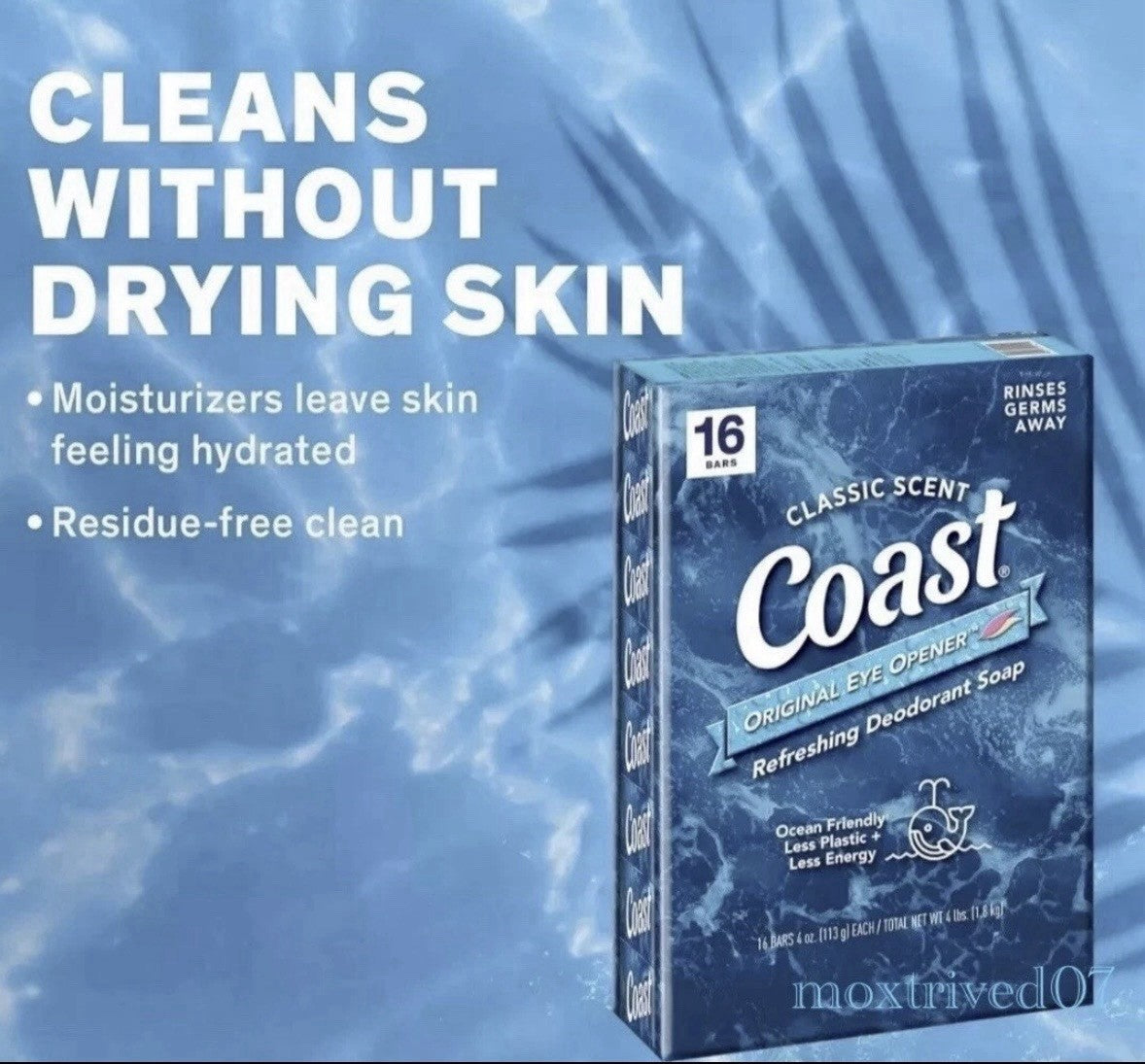 Deodorant Bar Soap 16 Pack - Refreshing Classic Scent, Antibacterial, Made in USA