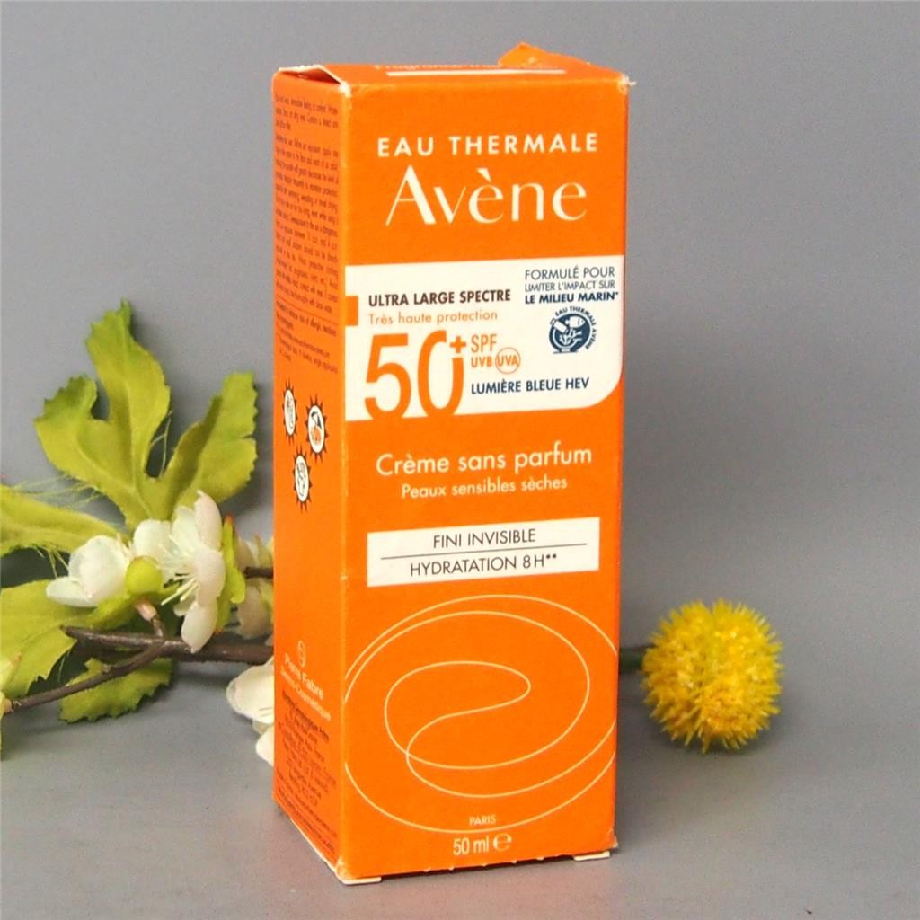SPF 50+ Sun Cream for Sensitive Skin - Invisible Finish, Waterproof, Fragrance-Free, 50ml