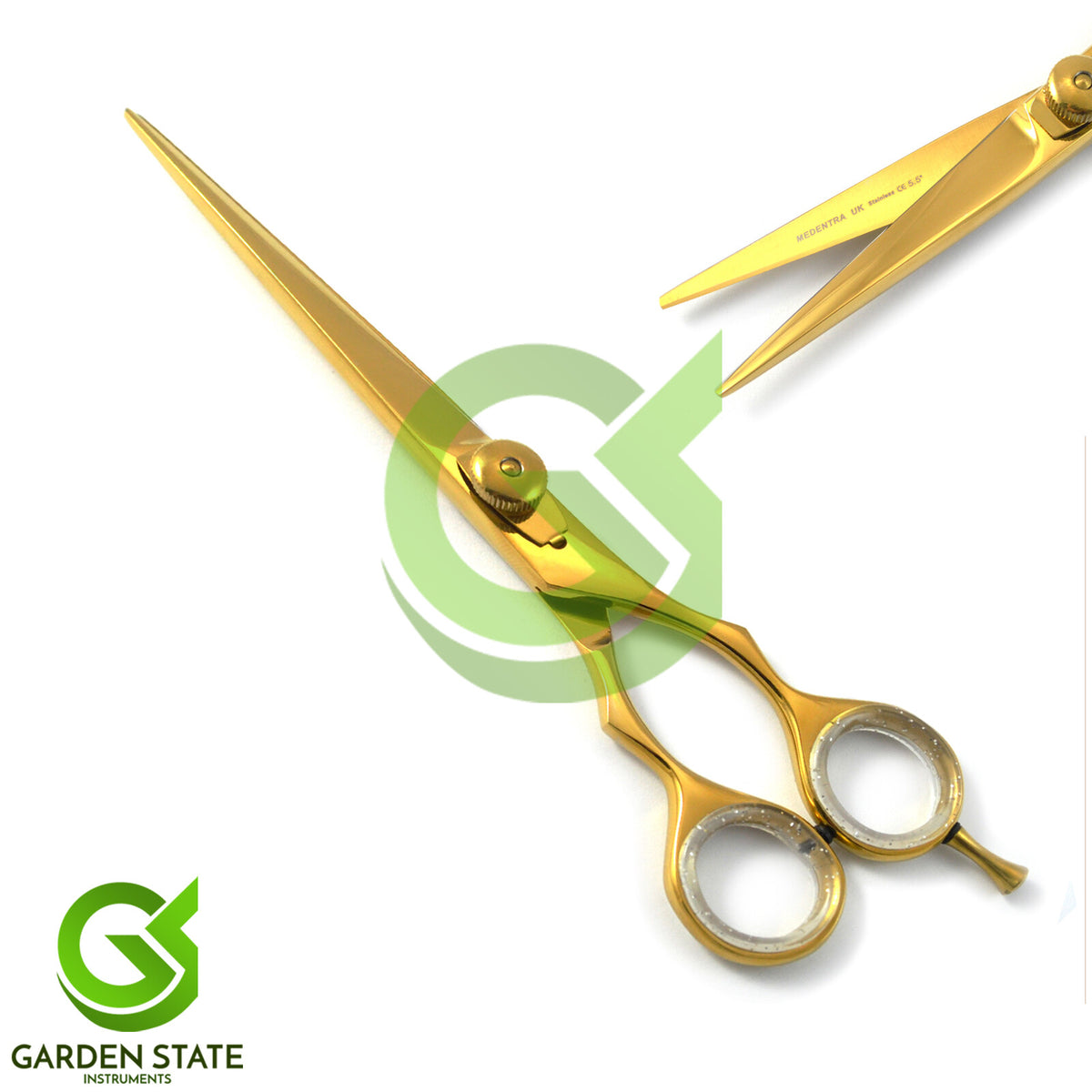 6-Inch Hairdressing Shears and Thinning Scissors Set - Gold Stainless Steel