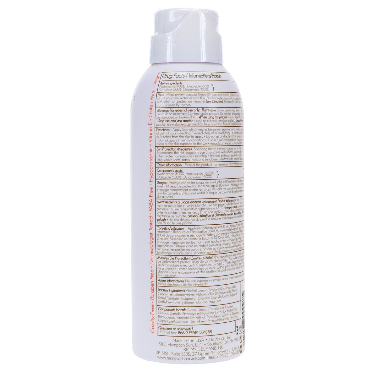 SPF 50 Continuous Sun Mist - Light, Non-Greasy Sunscreen with Vitamin E