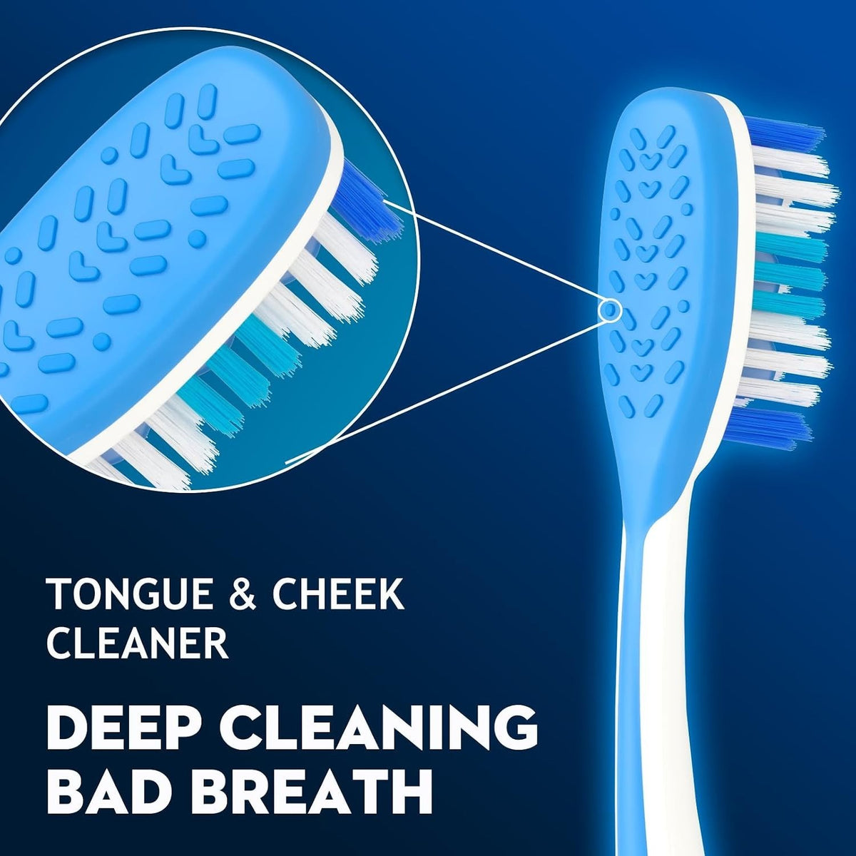 Multi-Color Deep Cleansing Toothbrush Set with Wave-Shaped Bristles – 6 Pack