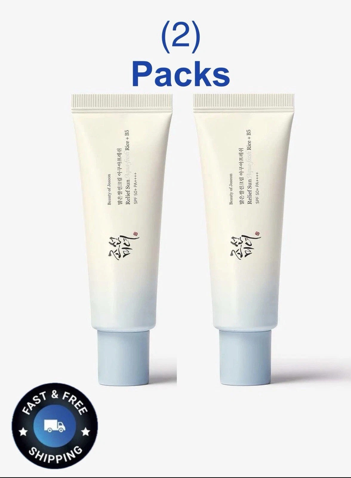 Relief Sun Aqua-Fresh Rice + B5 SPF50+ PA++++ Sunscreen Set - 50ml 2 Pack