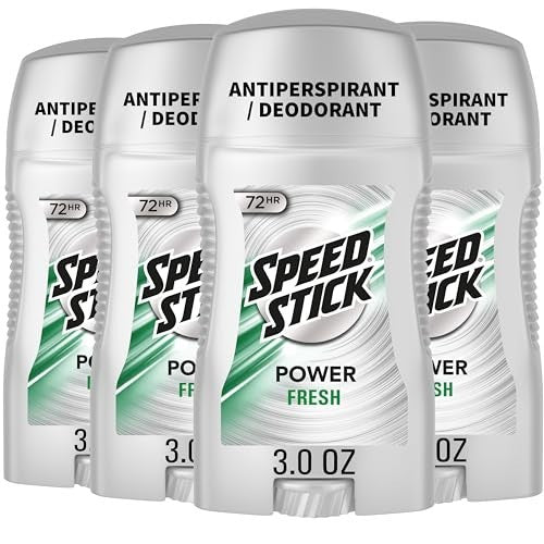 Men's Deodorant Stick - 72 Hour Fresh Scent, 3 oz, 4 Pack