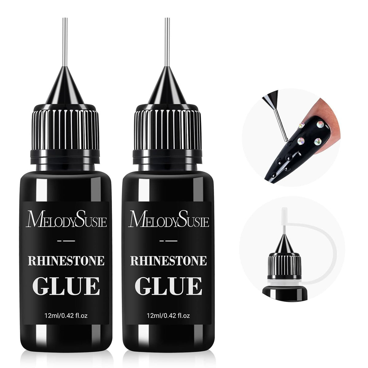 Nail Rhinestone Glue for 3D Nail Art - Strong Adhesive for Gem & Jewel Fixing