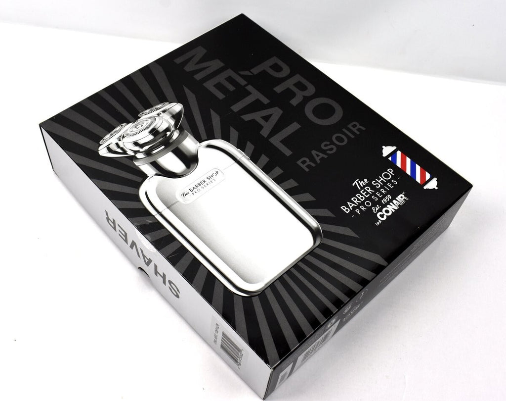 Conair Pro Metal Series Rotary Triple Head Shaver - Cordless Waterproof Men’s Electric Razor