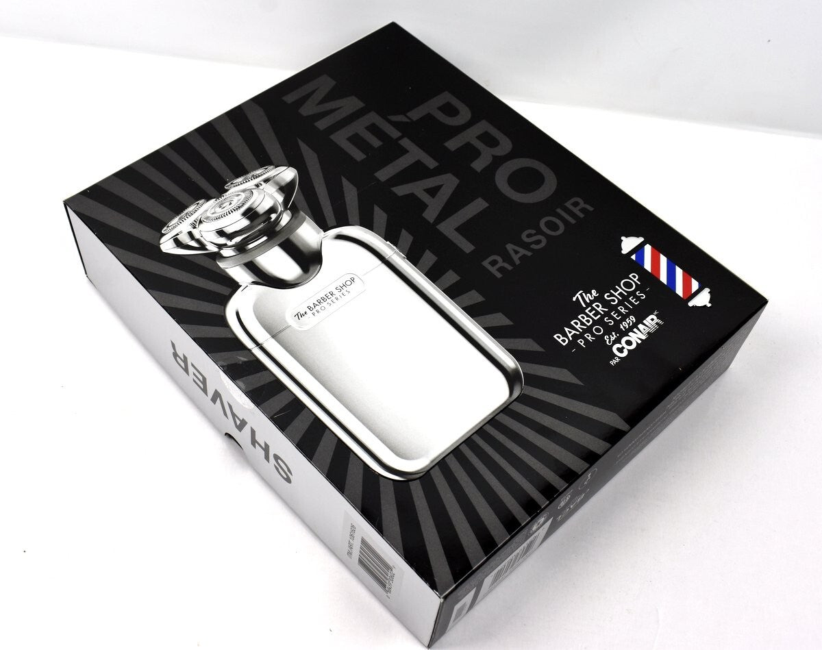 Conair Pro Metal Series Rotary Triple Head Shaver - Cordless Waterproof Men’s Electric Razor