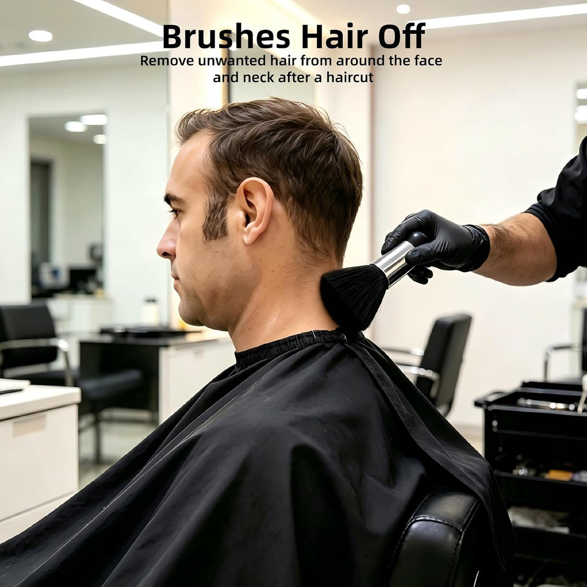 Large Salon Hair Cutting Cape with Neck Duster Brush for Men Women Kids