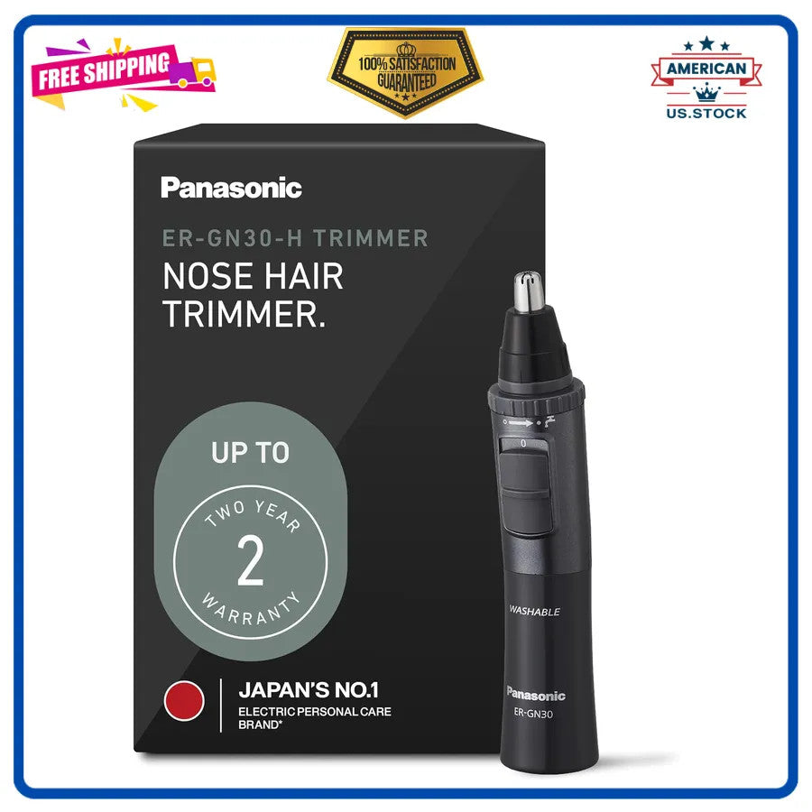 Wet Dry Nose and Ear Hair Trimmer for Men - Waterproof Facial Grooming Device