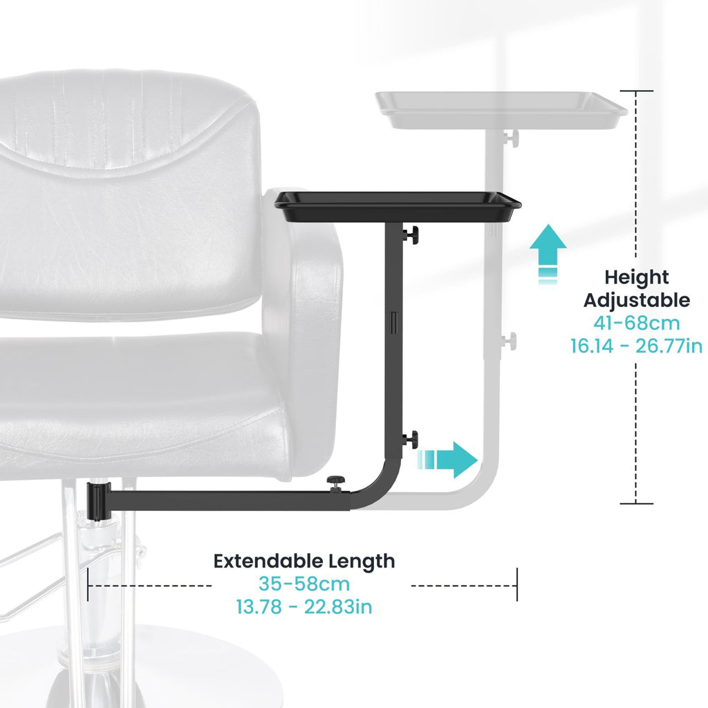 Adjustable 360° Rotation Salon Chair Tray for Hairdressing