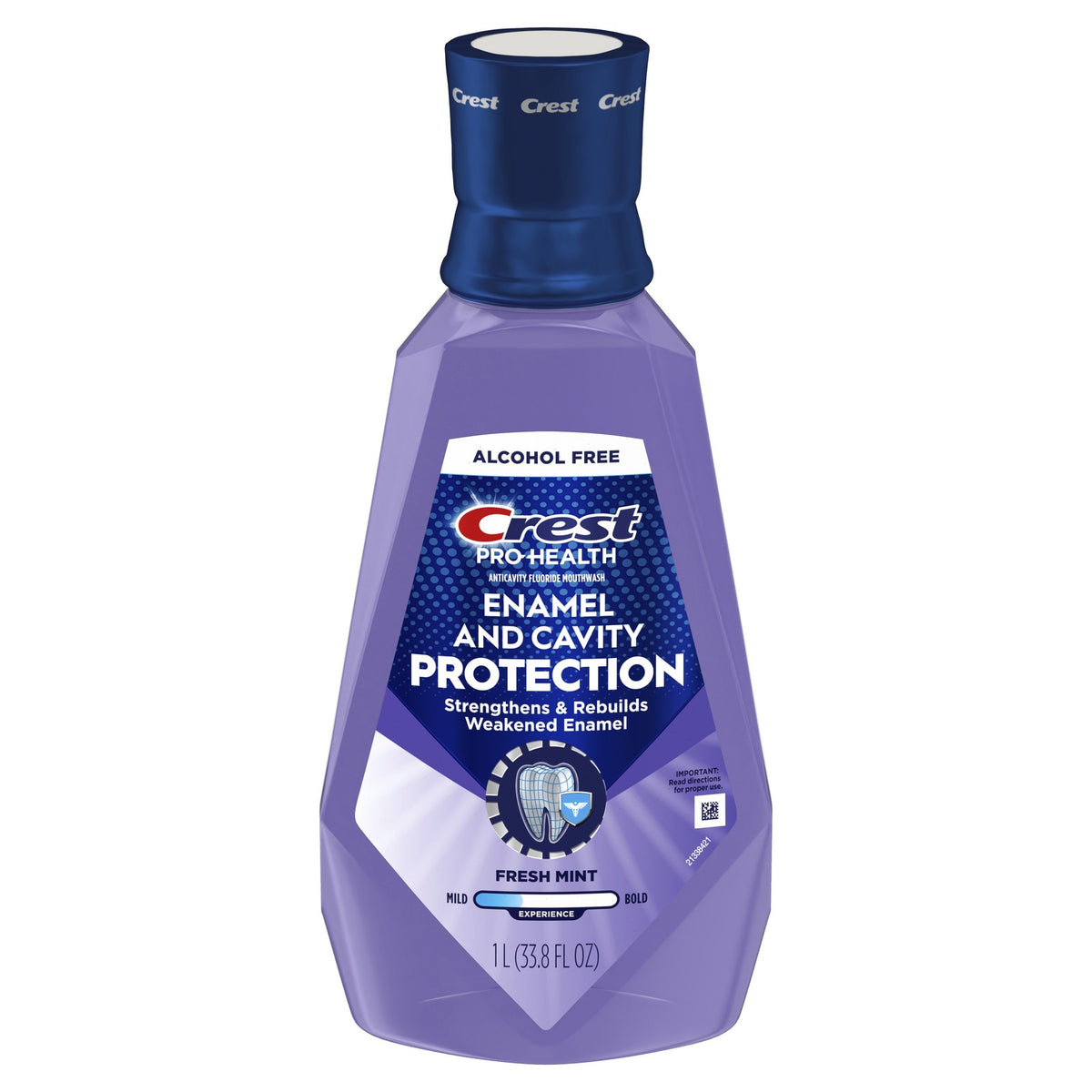 Anticavity Mouthwash with Fluoride - Fresh Mint, 6-Pack 1L Bottles