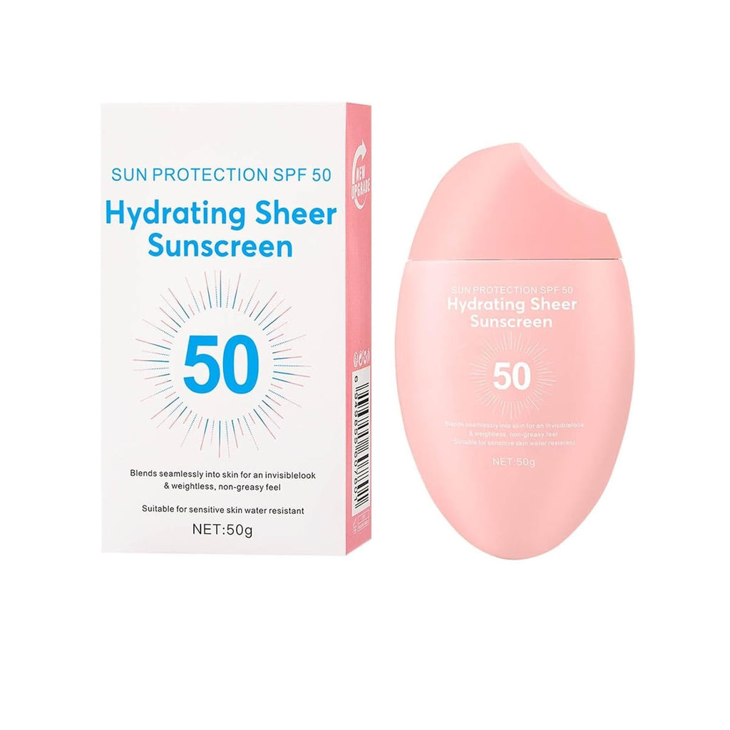 SPF 50+ Hydrating Water Gel Sunscreen - Waterproof, Non-Greasy, Light & Invisible