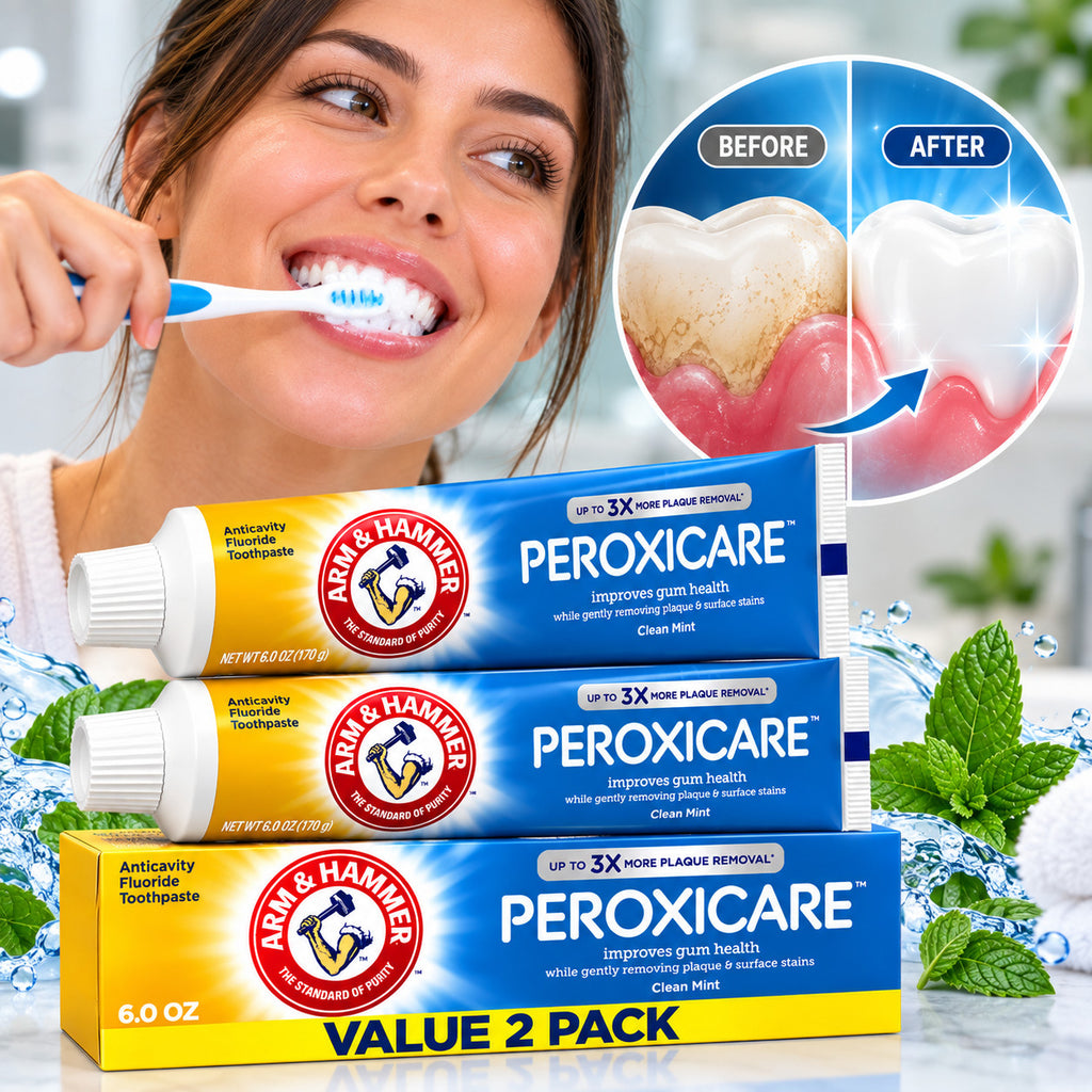Anticavity Fluoride Toothpaste with Baking Soda - Clean Mint 6 oz Pack of 2