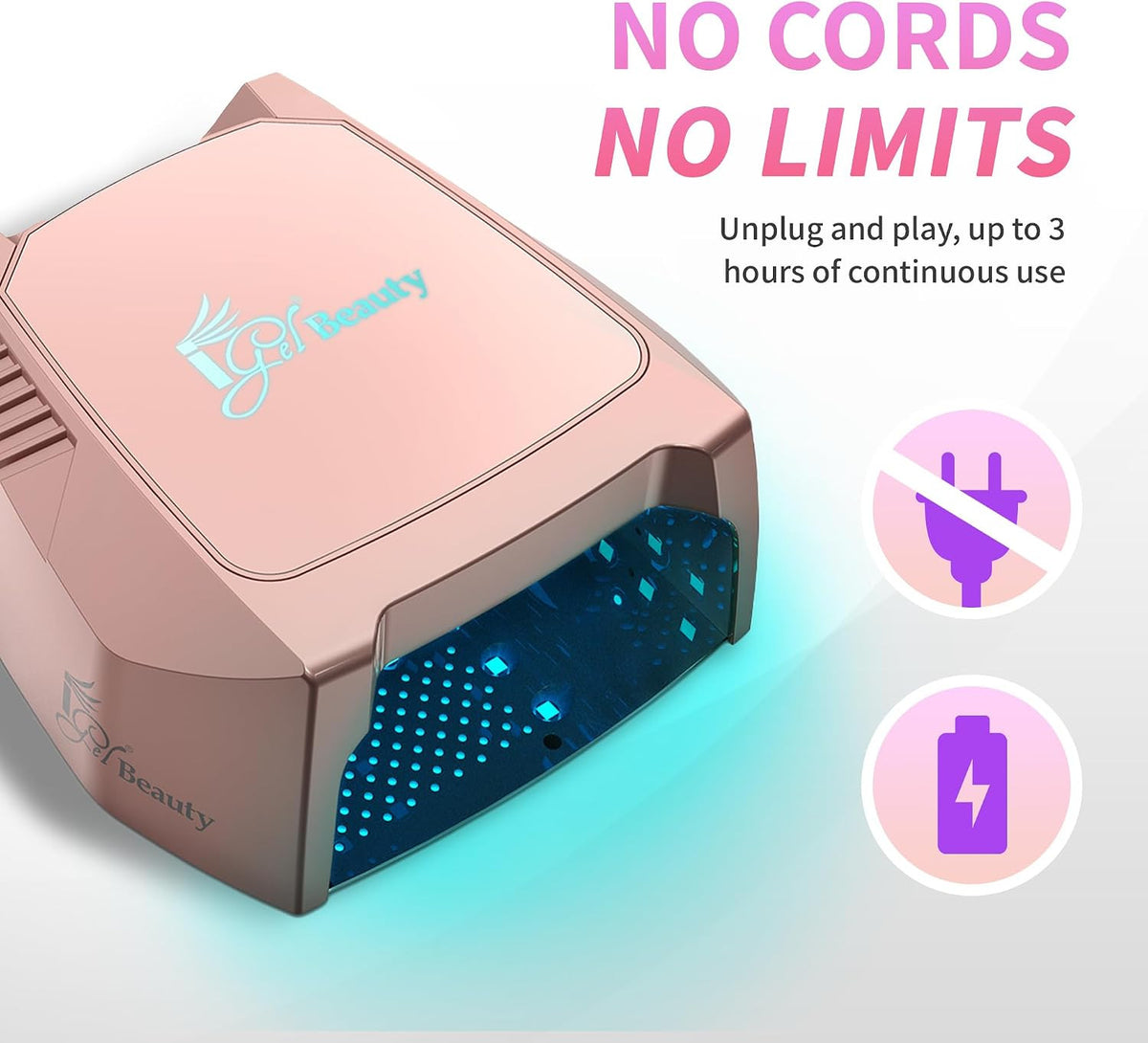 Wireless Rechargeable UV/LED Nail Lamp 48W for Manicure & Pedicure