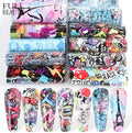 10 Sheets Nail Art Foil Transfer Decals for Manicure DIY - Multiple Designs