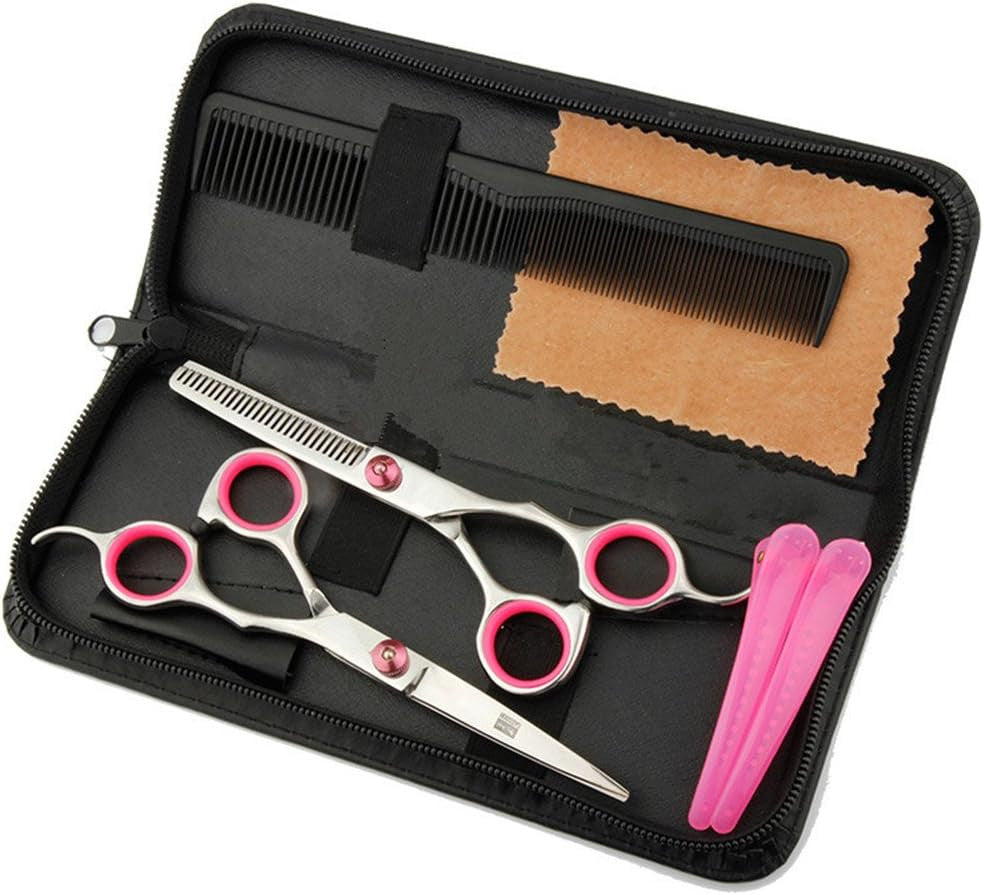 Professional Hair Cutting Scissors Shears Thinning Kit - 6 Inch Barber & Hair Stylist Tools