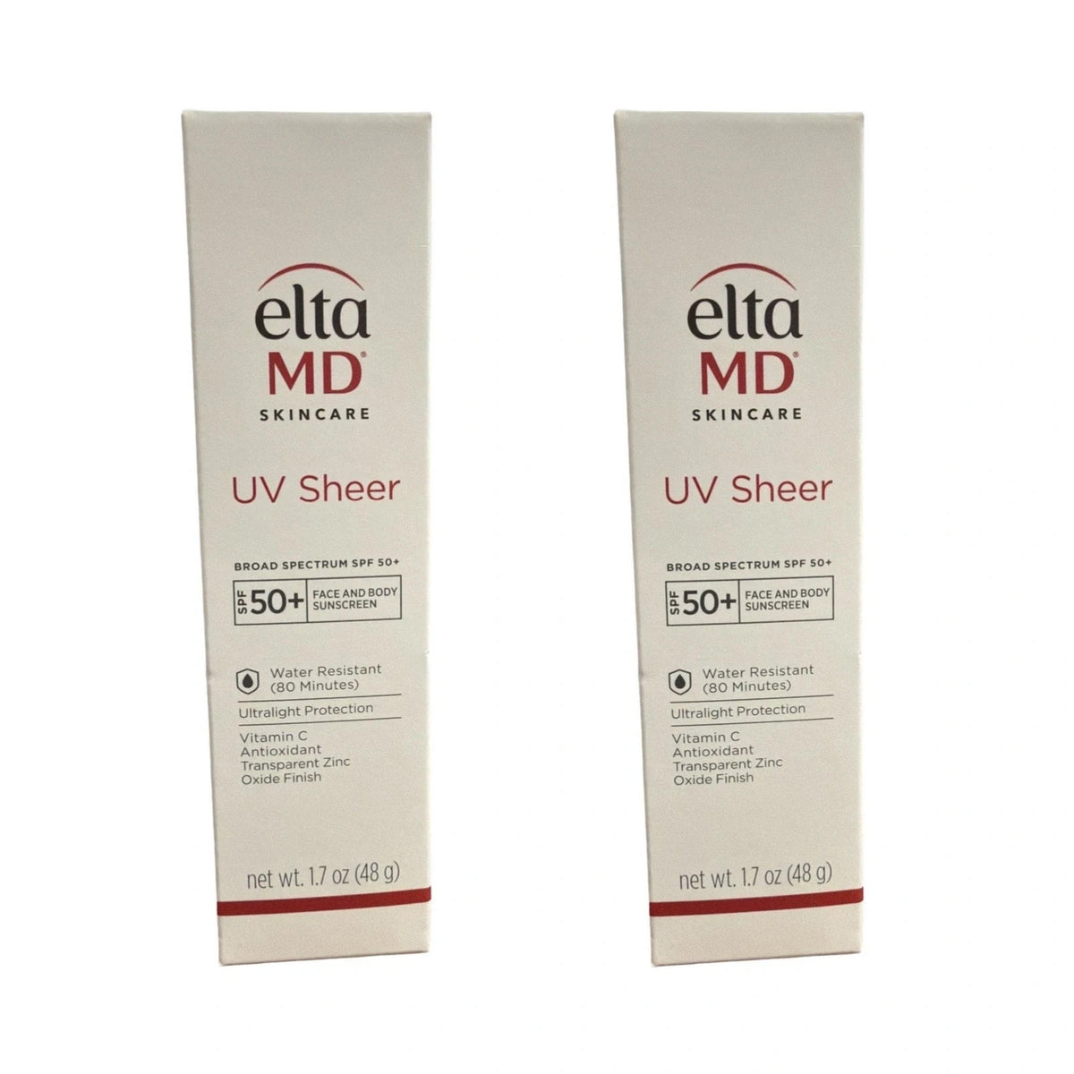 EltaMD UV Sheer Broad Spectrum SPF 50+ Sunscreen 1.7oz 2-Pack