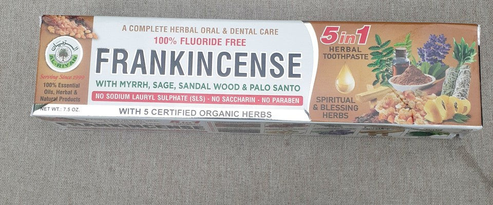 Organic Frankincense Toothpaste Natural Fluoride-Free Deep Clean Herbal Oral Care