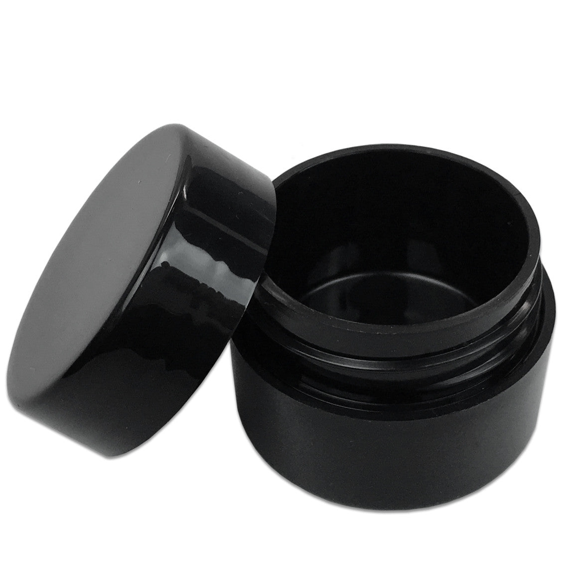 300 Pcs 7G/7ML Cosmetic Sample Jars with Lids - BPA Free Black Containers