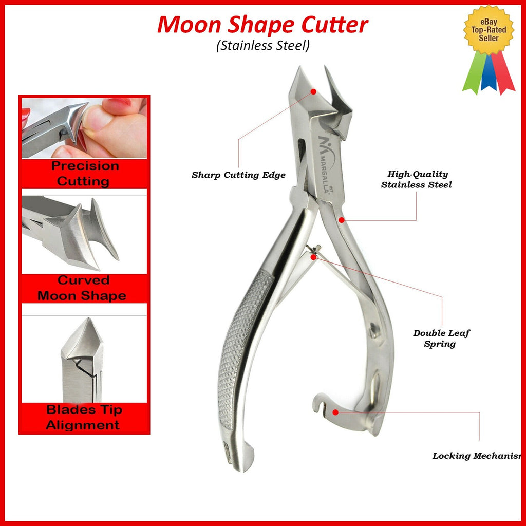 Heavy Duty Nail Nippers Cutter - Moon Shape Chiropody Clipper