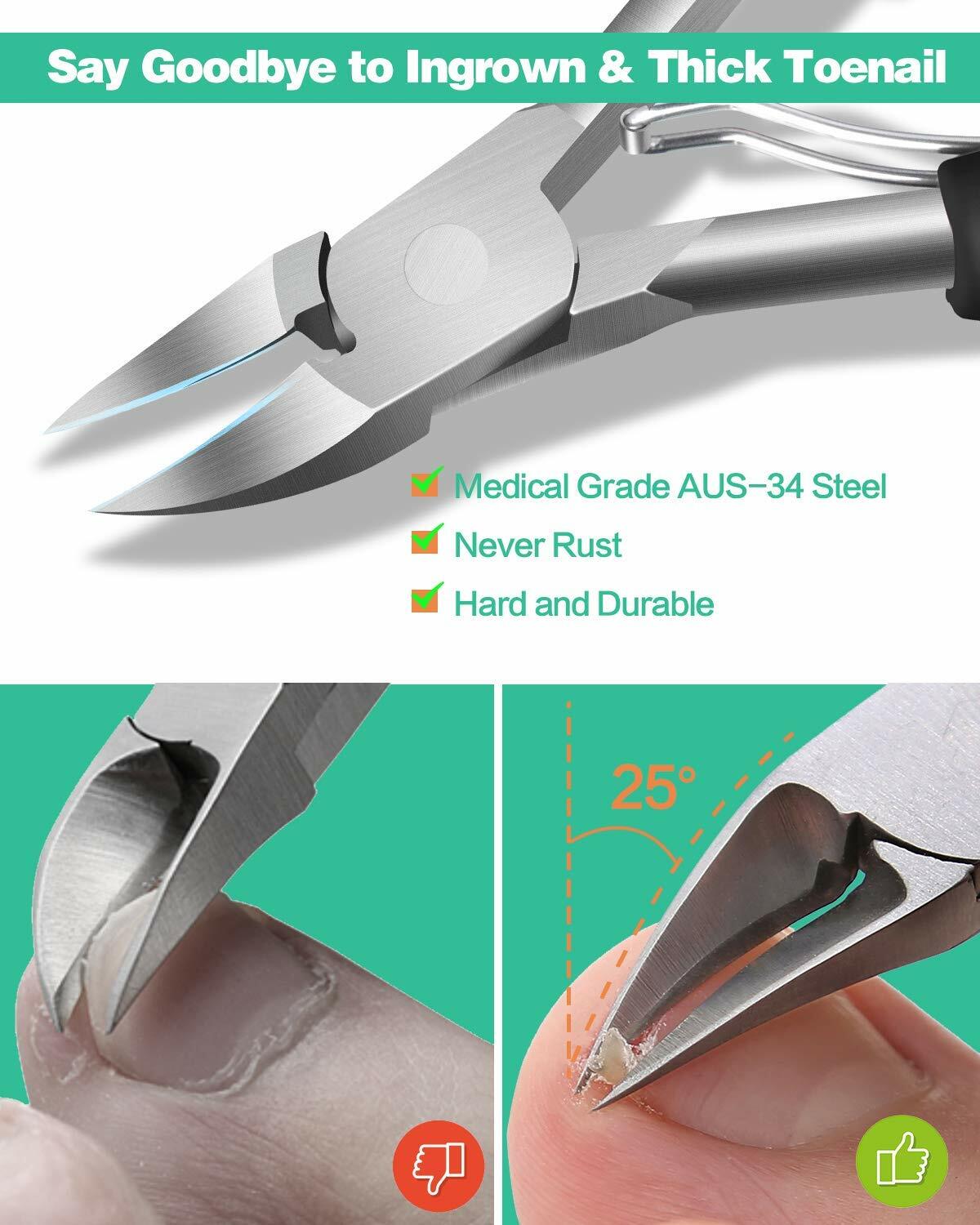 Heavy Duty Toenail Clippers for Seniors Thick & Ingrown Nails