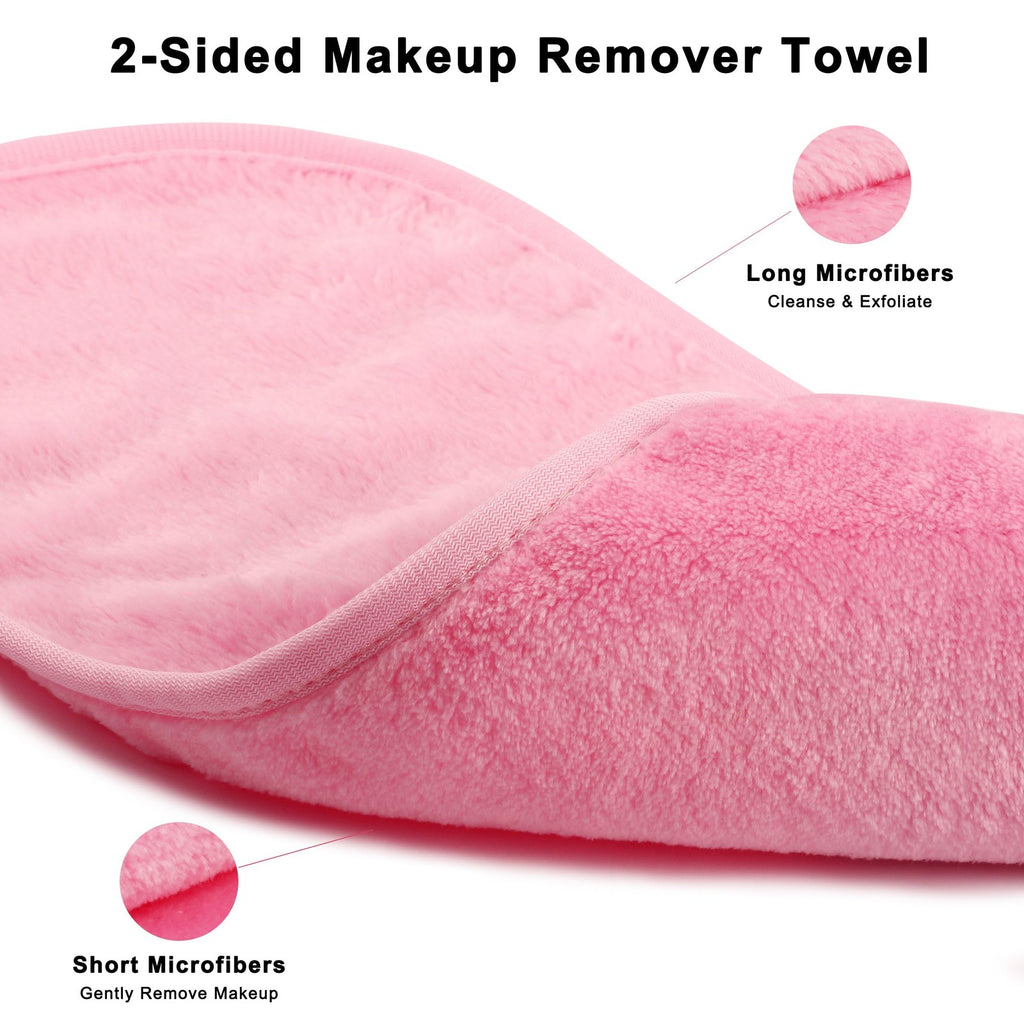 Spa Headband for Face Washing & Makeup Removal - Pink, Pack of 5