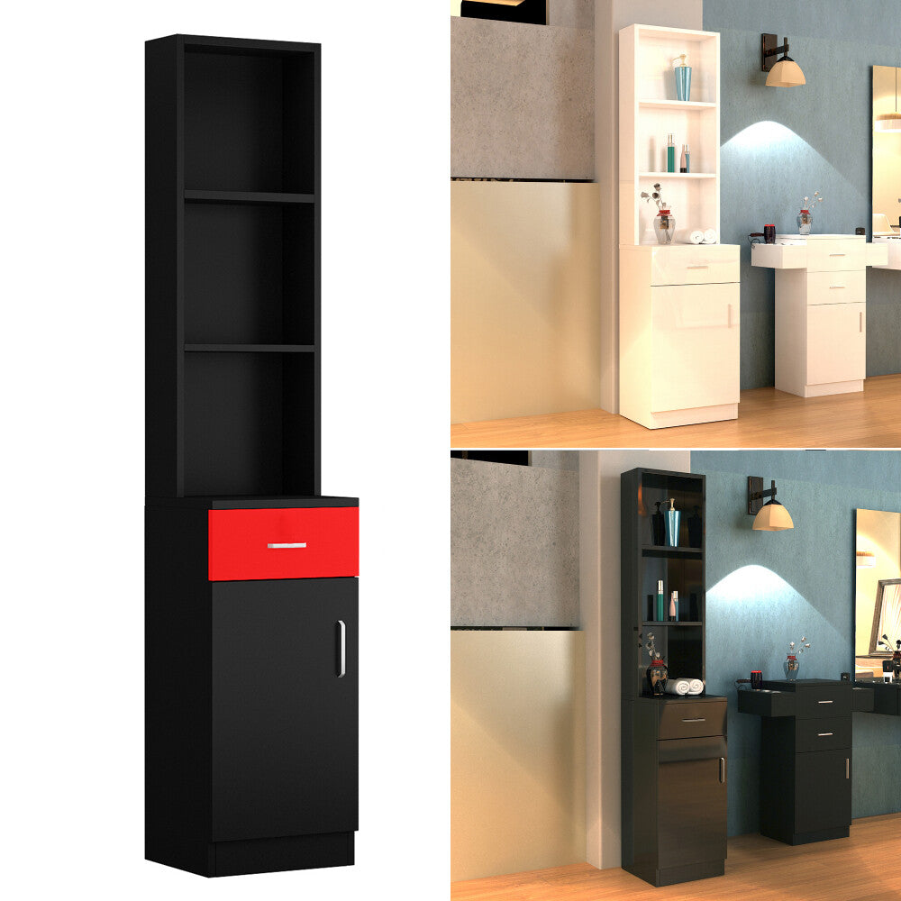 Salon Hair Styling Station with Storage Cabinet and Drawer - Professional Salon Equipment
