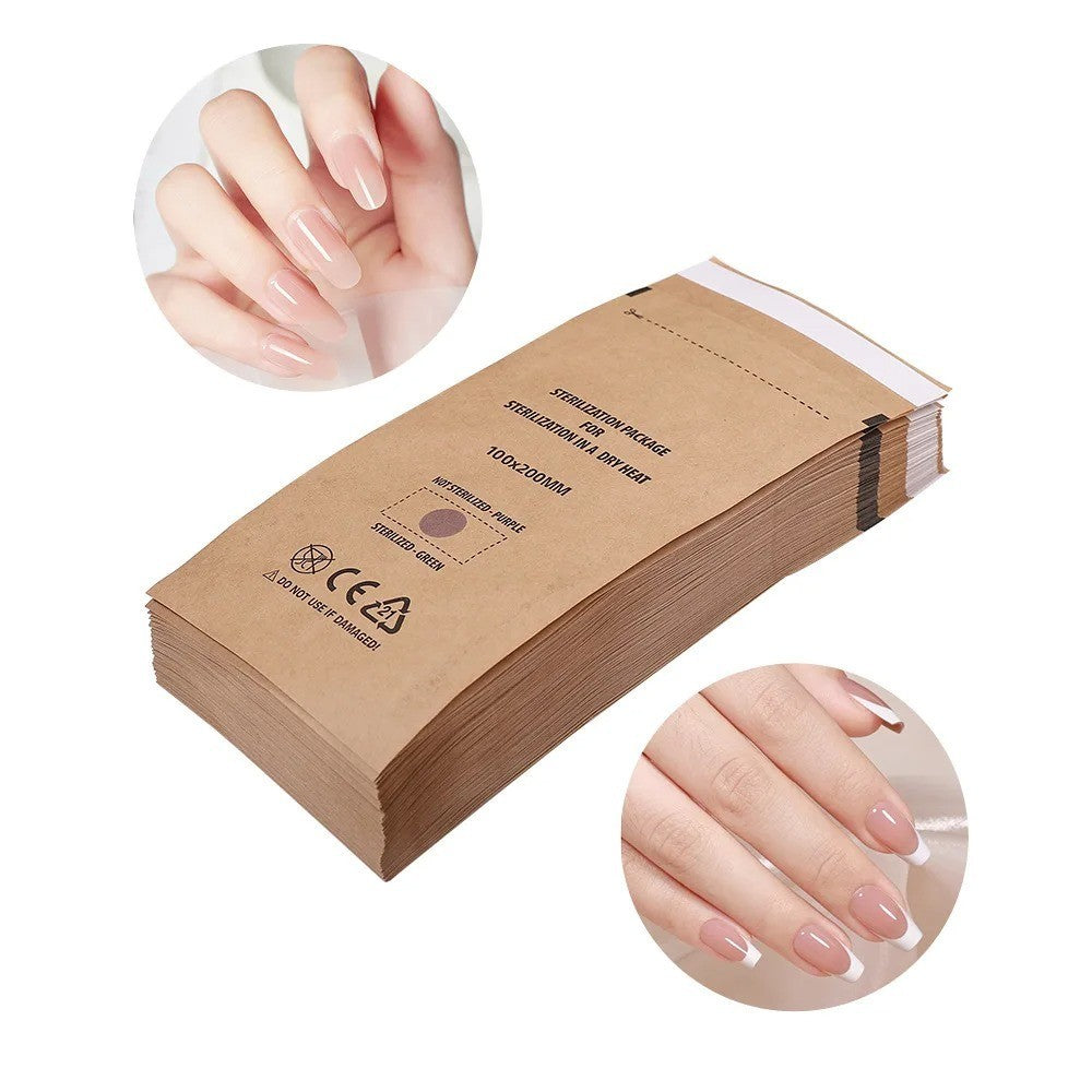 Disposable Nail Sterilizer Bags for Manicure & Salon Disinfection 50-100PCS
