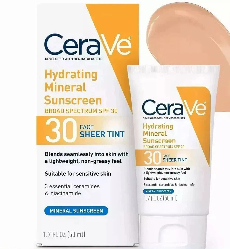 Mineral Sunscreen SPF 30 with Sheer Tint and Hyaluronic Acid - Suitable for All Skin Tones
