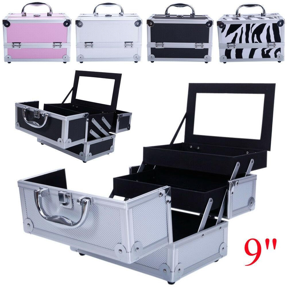 Lockable PVC Aluminum Makeup Rolling Case with Wheels and Trolley