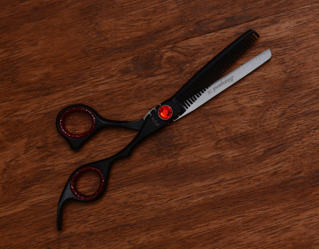 6.5 Inch Professional Hair Cutting & Thinning Scissors Set with Razor & Pouch
