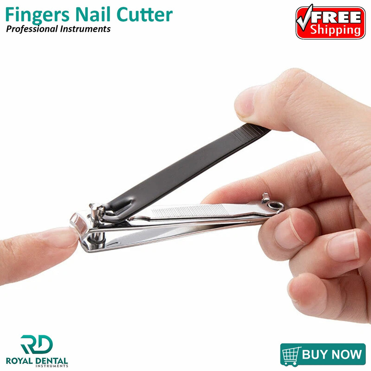 Nail Clipper and Trimmer Set with Nail File - Curved Edge Stainless Steel