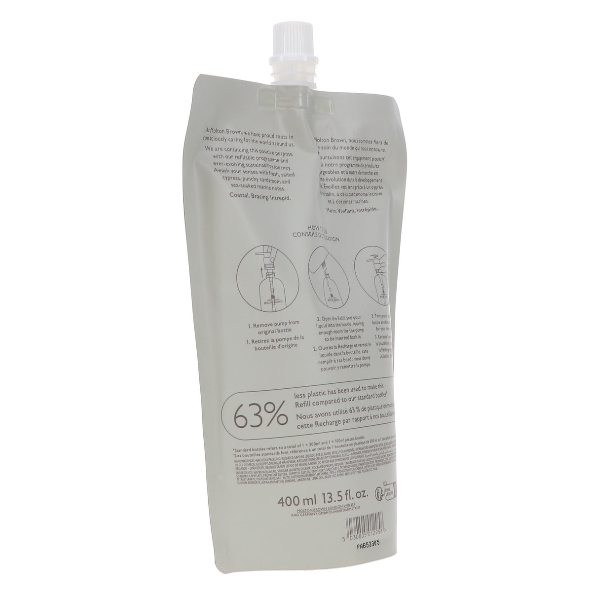 Molton Brown Coastal Cypress & Sea Fennel Liquid Hand Wash Refill 13.5 oz