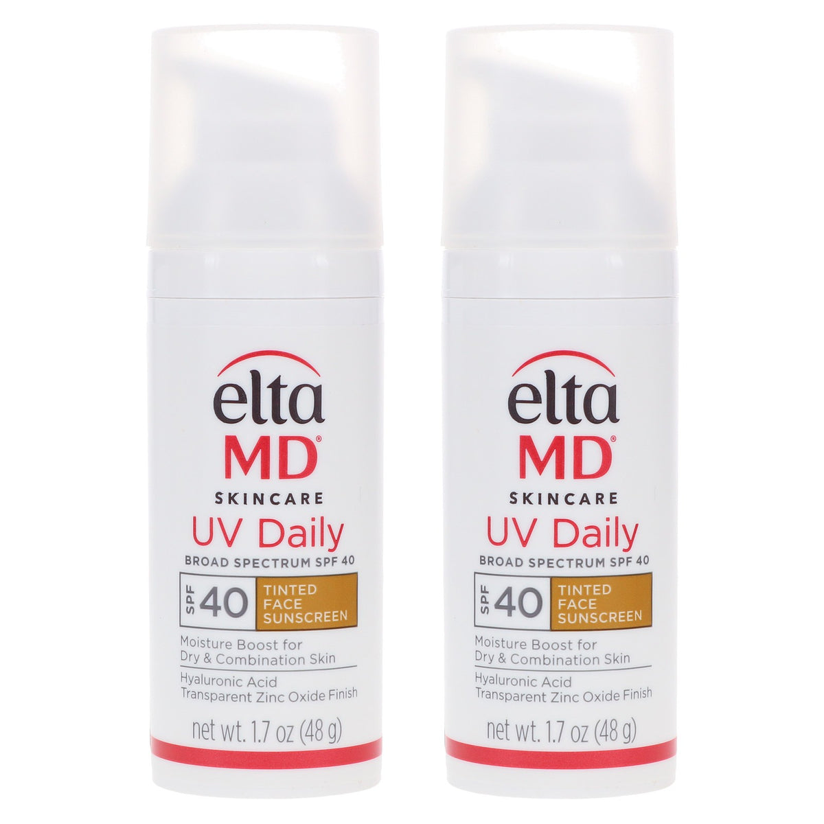 EltaMD UV Daily Broad Spectrum SPF 40 Tinted Face Sunscreen 1.7 oz - 2 Pack