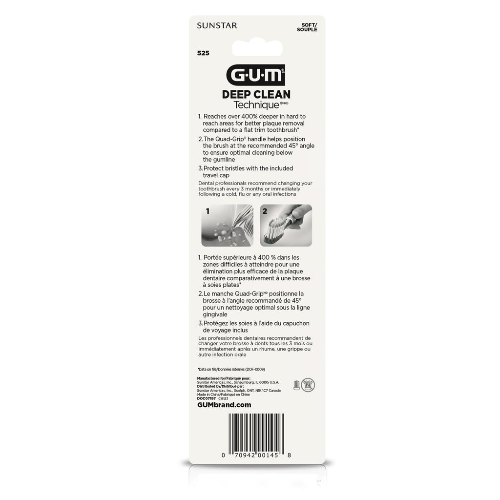 Soft Deep Clean Toothbrush with Compact Head for Adults