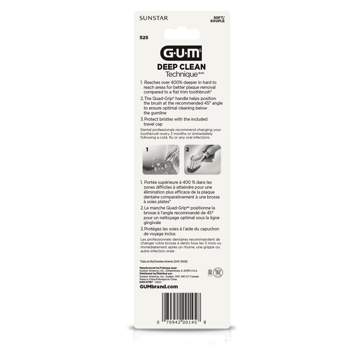 Soft Deep Clean Toothbrush with Compact Head for Adults