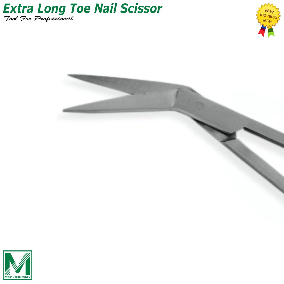 Extra Long Toe Nail Scissor Clip for Podiatry and Nail Care - Precision Cutter