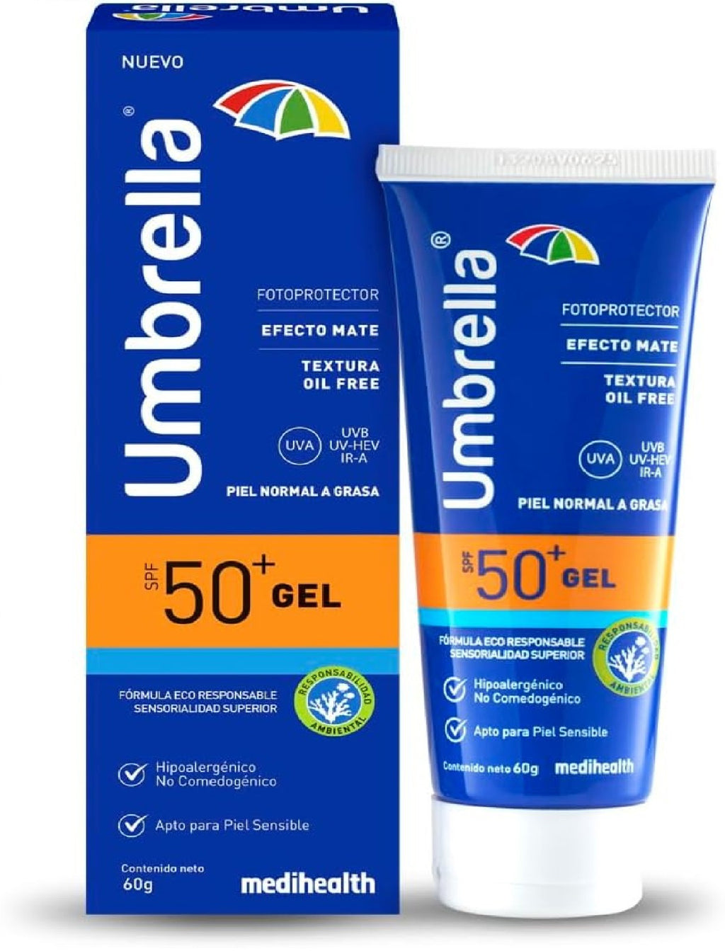 SPF 50 Sun Protection Gel Screen Umbrella Filter 60g Skin Shield
