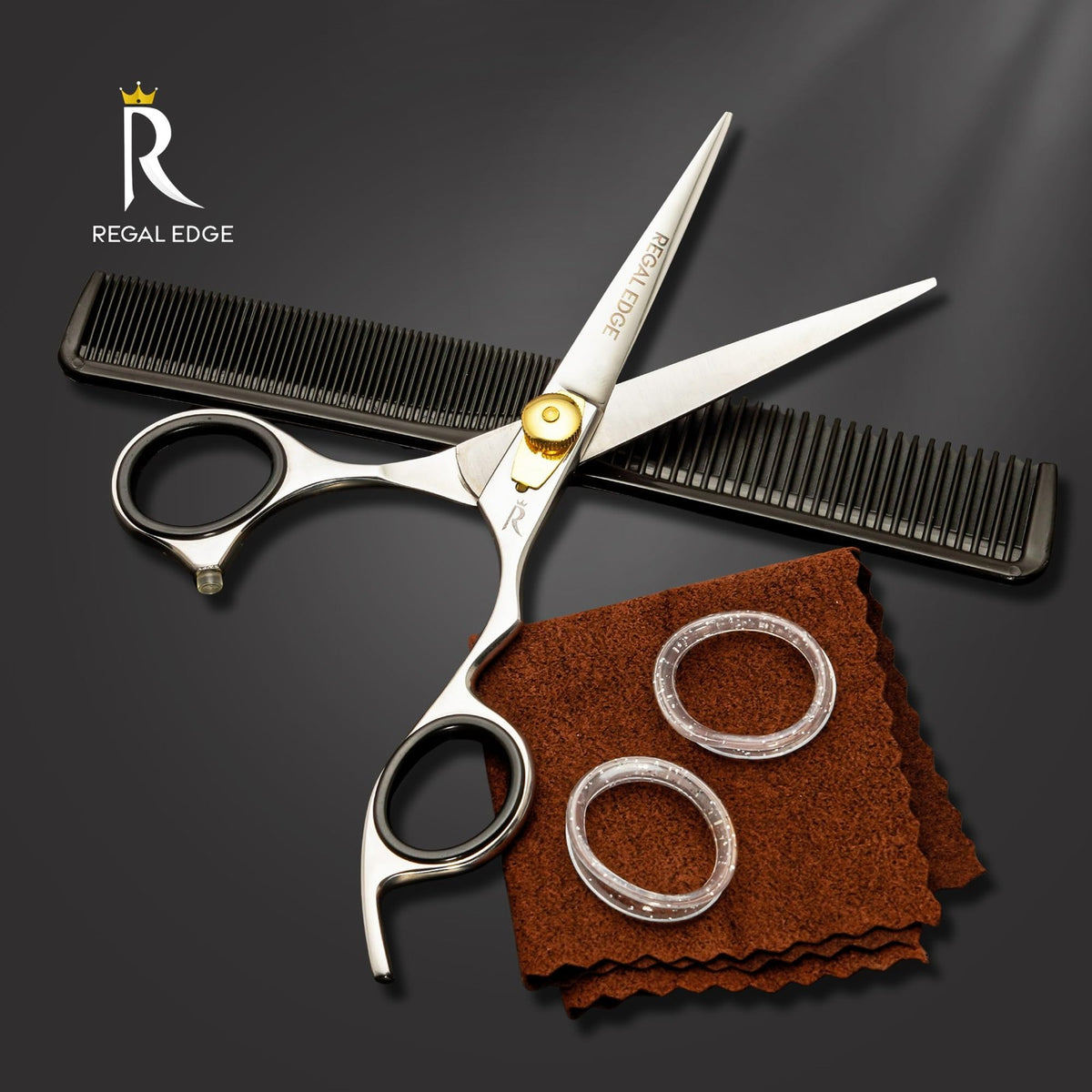 6.5-Inch Japanese Stainless Steel Professional Hair Cutting Scissors with Golden Tension Screw