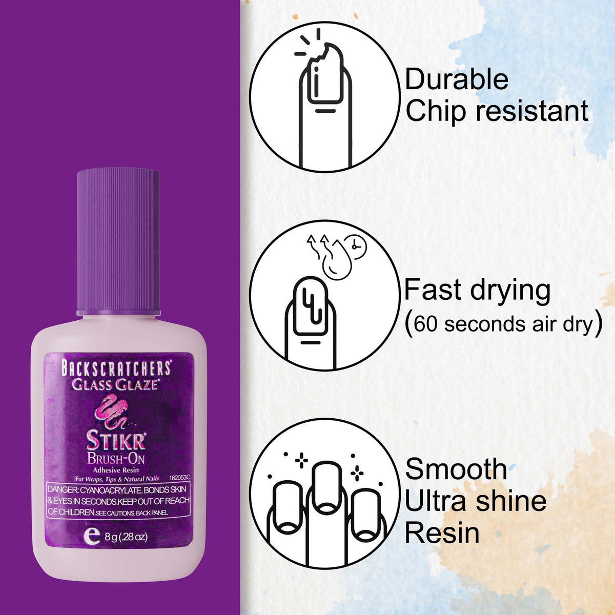 Strong Clear Nail Resin for Extensions & Manicure Art - 0.28oz