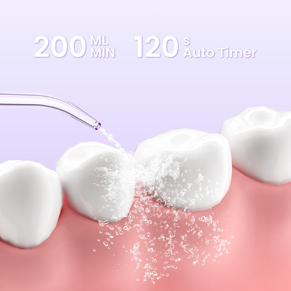 Cordless Water Flosser for Teeth Deep Cleaning Oral Irrigator with 6 Jet Tips