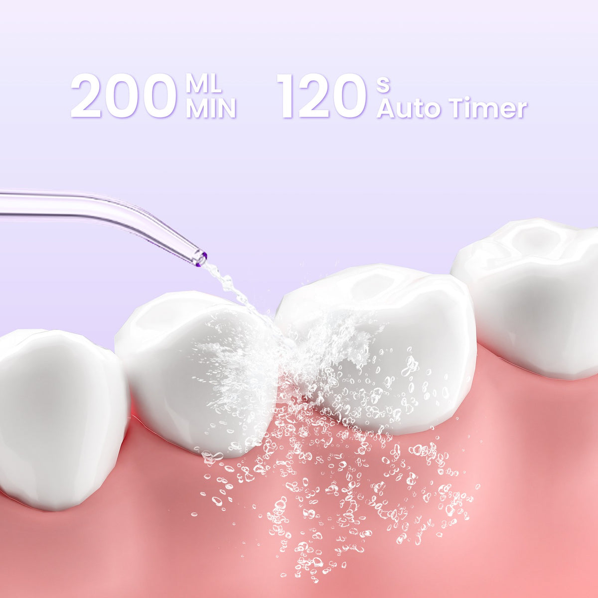 Cordless Water Flosser for Teeth Deep Cleaning Oral Irrigator with 6 Jet Tips