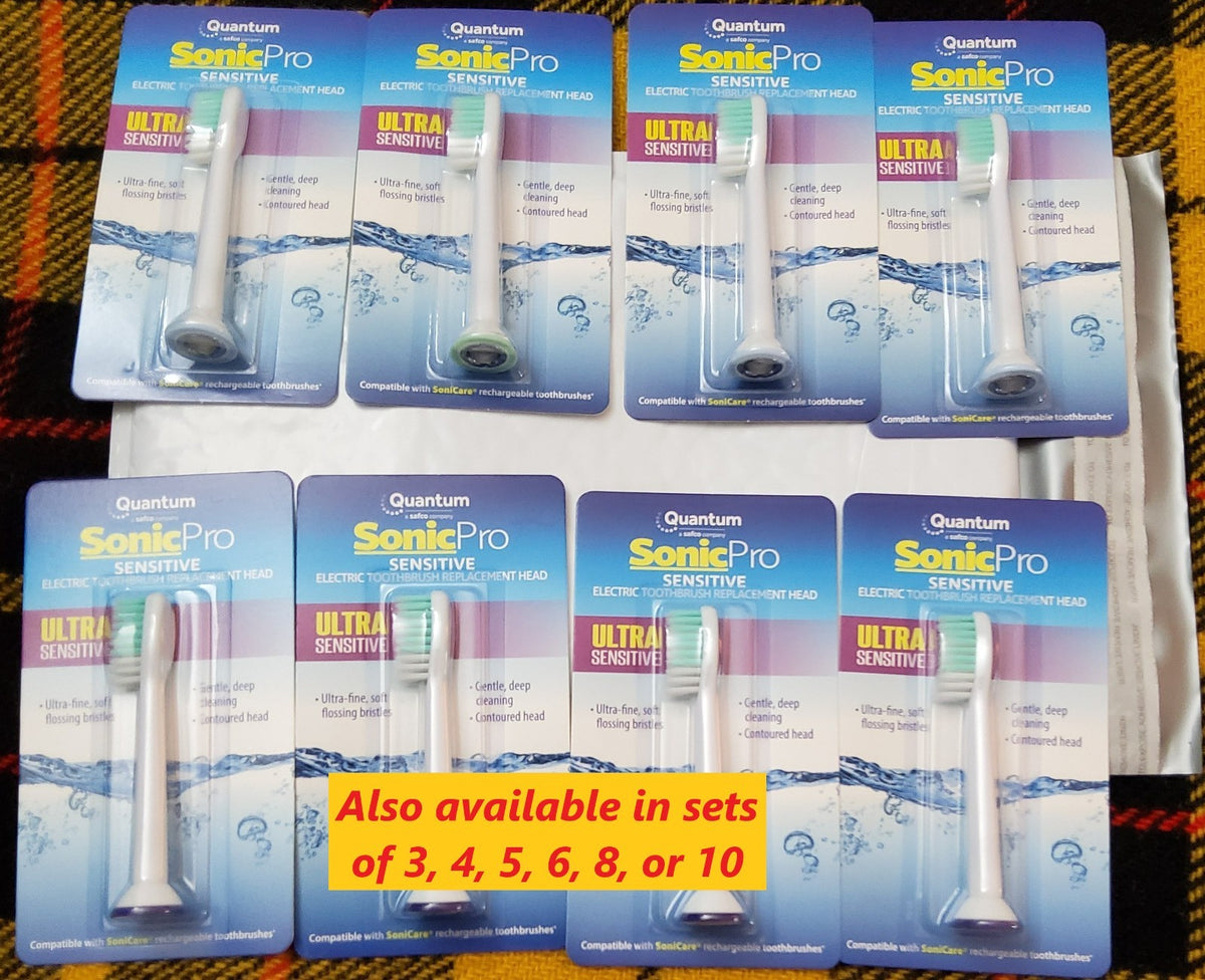 Sensitive Gum Care Replacement Brush Heads for Sonicare Electric Toothbrush - 8 Pack