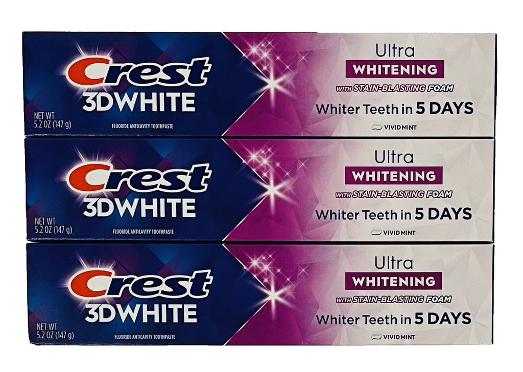 Whitening Toothpaste with Fluoride - Vivid Mint, 3 Pack, 15.6 oz