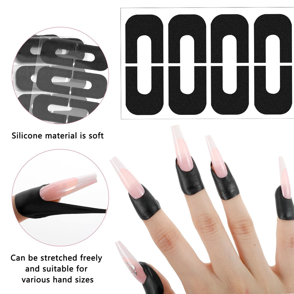 Nail Polish Protector U-Shaped Cuticle Barrier for Nails Painting - Pack of 100