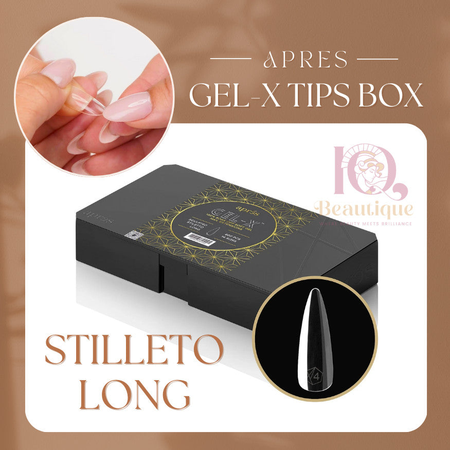 Gel-X Sculpted Nail Tips Box - Long Stiletto Style, 14 Sizes, 420 pcs