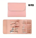 16-Piece Stainless Steel Nail Clipper & Manicure Set with Storage Case