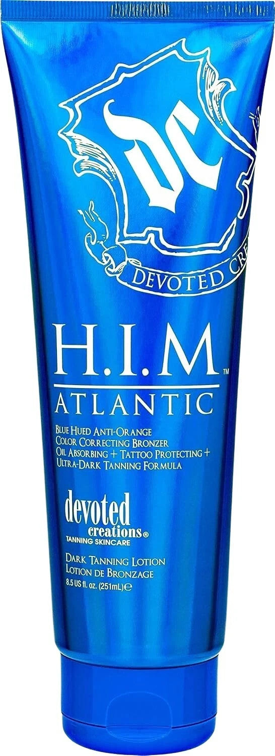 Men's Tanning Lotion with Anti-Orange Bronzer & Tattoo Protection - Deep Dark