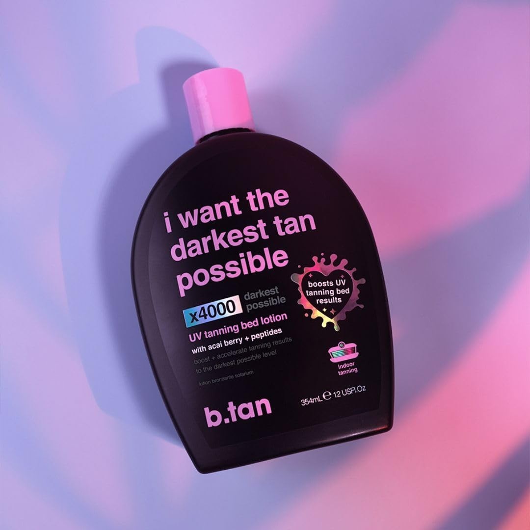 Insanely Dark UV Tanning Bed Lotion with Peptides & Antioxidants - X4000 Intensifier